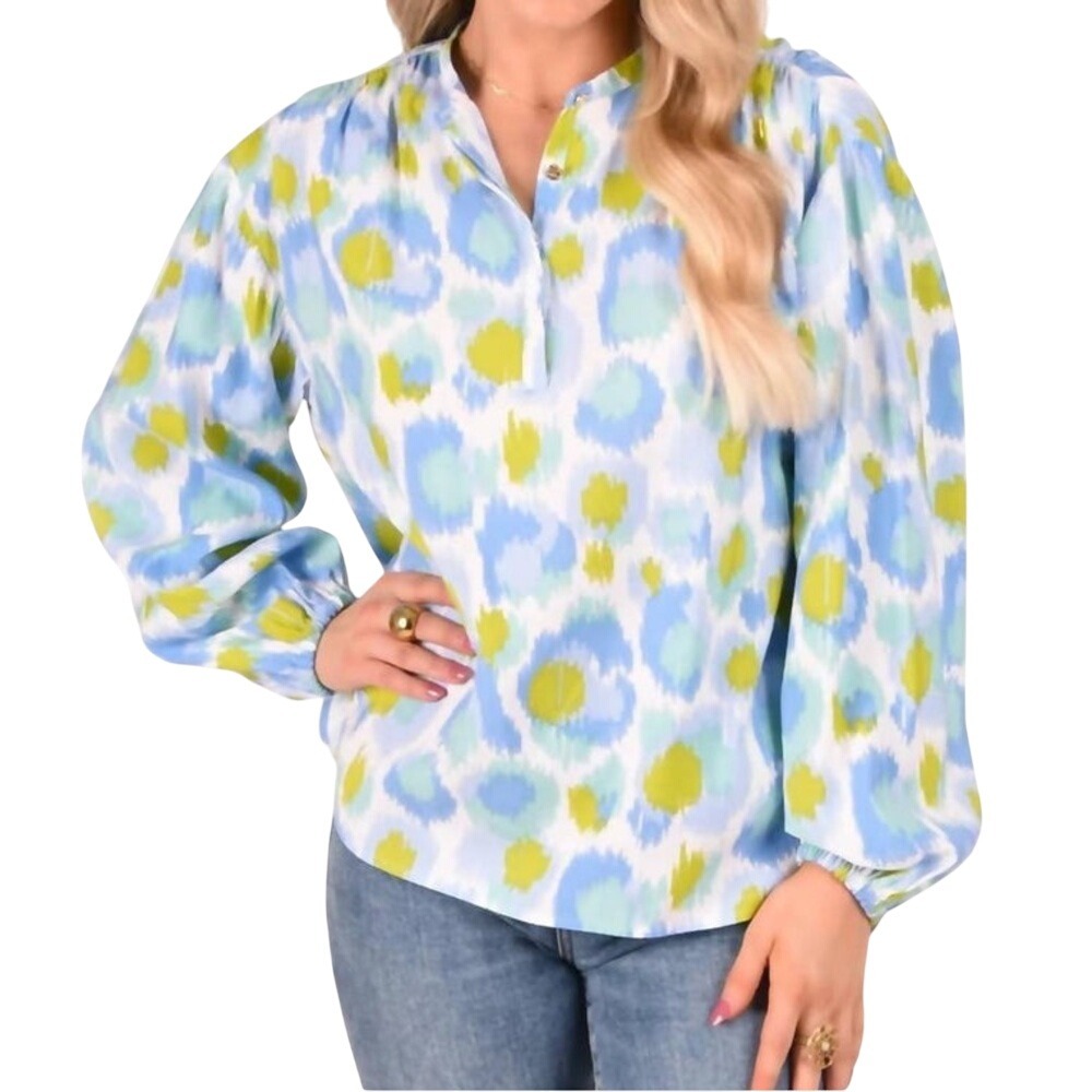 EMILY MCCARTHY Lolli Top‎ In Cheetah Ikat